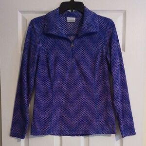 Women's Columbia Purple Geometric Pullover - Small